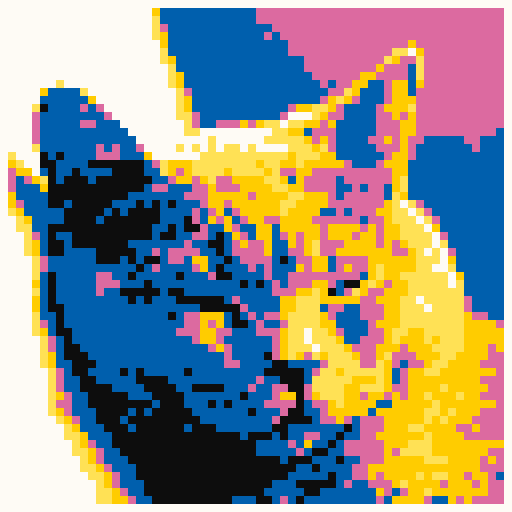 像素画_百格画_积木画_格子画_钻石画_拼豆豆_睡梦中的猫